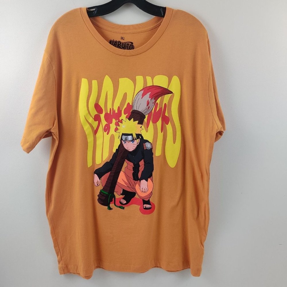 Naruto Orange T-shirt Mens XL Anime Graphic T-Shirt BOX LUNCH Shippuden
